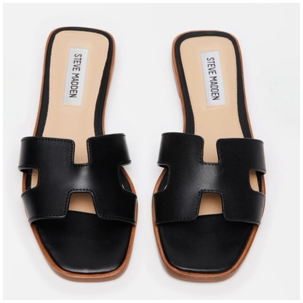 Steve Madden • HADYN BLACK LEATHER - Picture 1 of 8